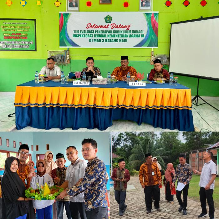 'Evaluasi Penerapan Kurikulum Vokasi Irjen Pendis Kementerian Agama RI di MAN 3 Batang Hari'