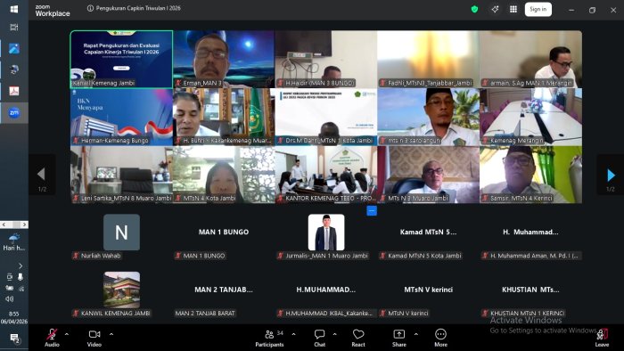 Kepala MAN 3 Batang Hari Ikuti Rapat Evaluasi Kinerja Triwulan 1 2026 via Zoom Kepala MAN 3 Batang Hari Ikuti Rapat Evaluasi Kinerja Triwulan 1 2026 via Zoom