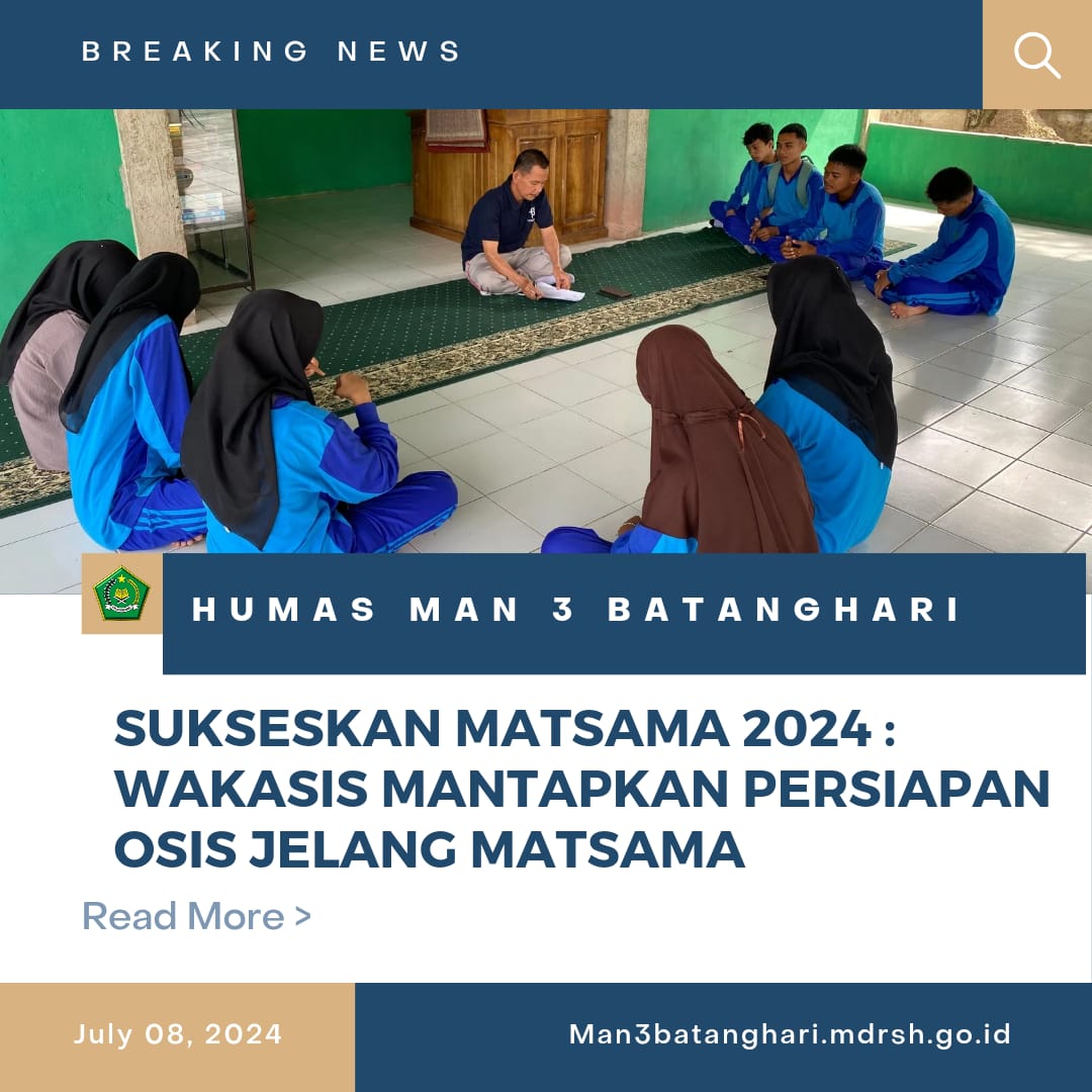 'Sukseskan MATSAMA 2024 : Wakasis Mantapkan Persiapan OSIS Jelang MATSAMA'