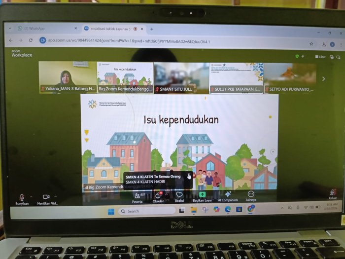 Dukung Program SSK, Guru MAN 3 Batang Hari  Ikuti Sosialisasi Daring