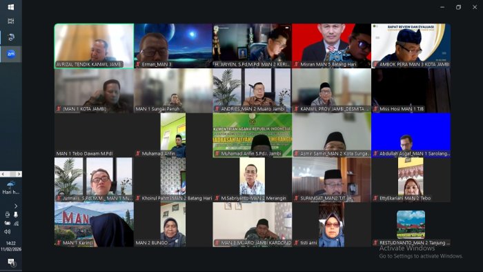 Perkuat Sinergi Madrasah, Erman S.Pd.I.,M.Pd Ikuti Rapat Koordinasi KKM MA Se- Provinsi Jambi