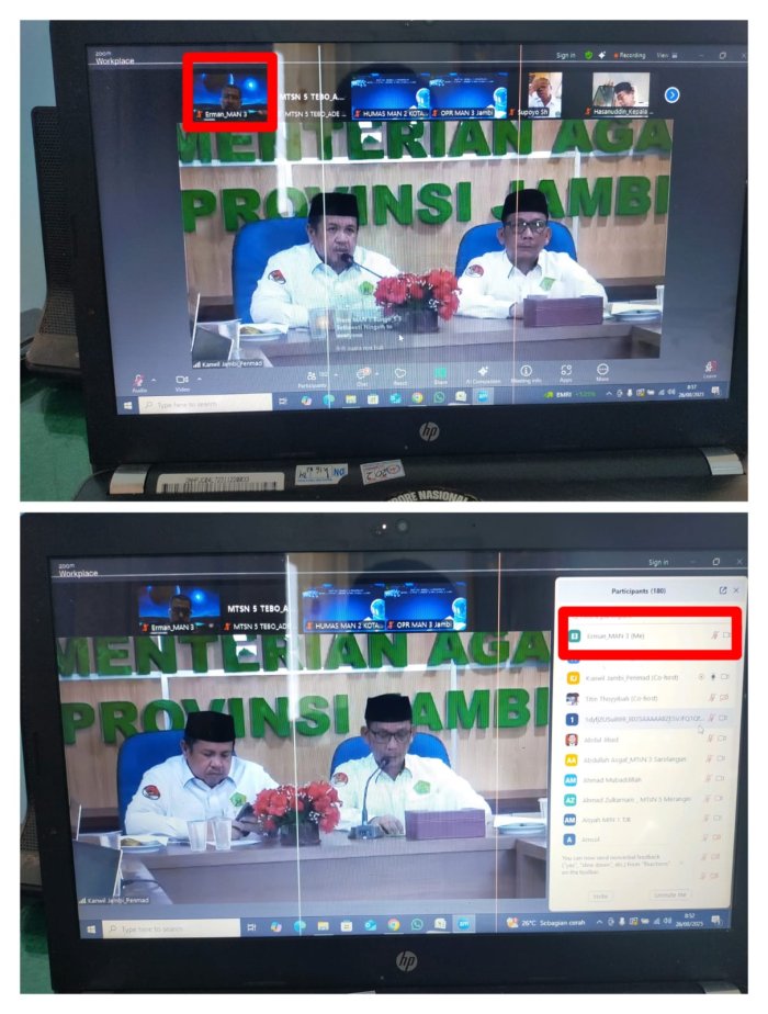 Kepala MAN 3 Batang Hari dan Pengelola Website Ikuti Bimtek Website Madrasah dan Aplikasi Ligat